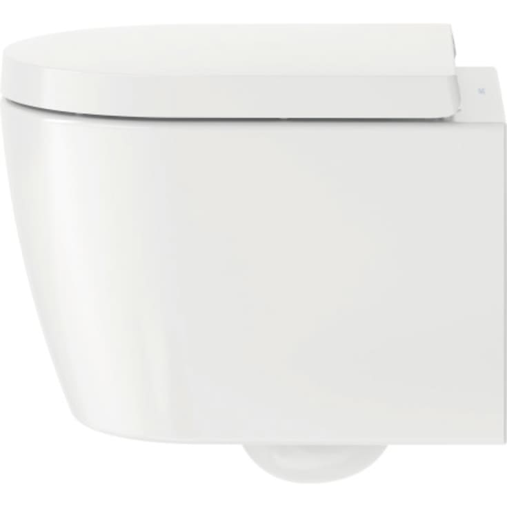 Duravit Me by Starck Compact væghængt toilet, uden skyllekant, antibakteriel, mat hvid