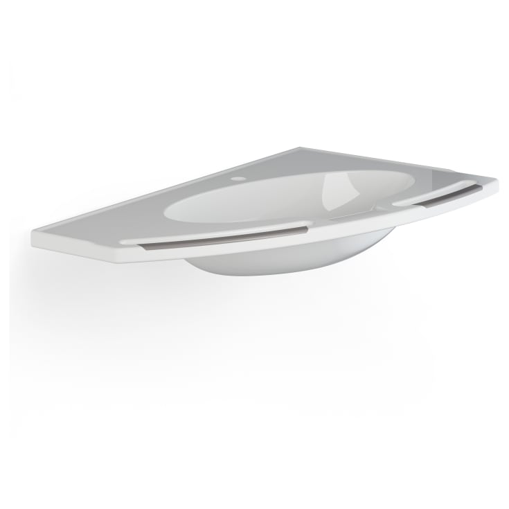 Pressalit Care Matrix Angle Djupt tvättställ, 100x57,1 cm, vänster, vit