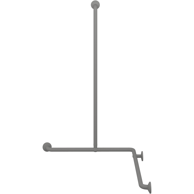 Pressalit Care Plus støttehåndtak, 76,2x125 cm, grå
