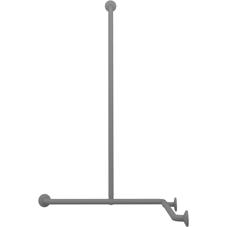 Pressalit Care Plus støttehåndtak, 76,2x125 cm, grå