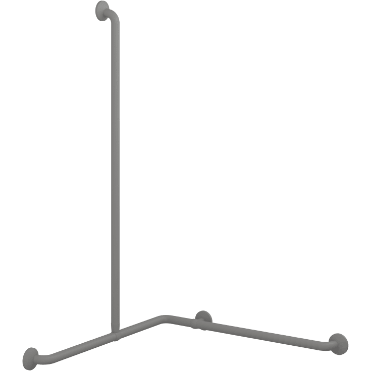 Pressalit Care Plus støttehåndtak, 76,2x125 cm, grå