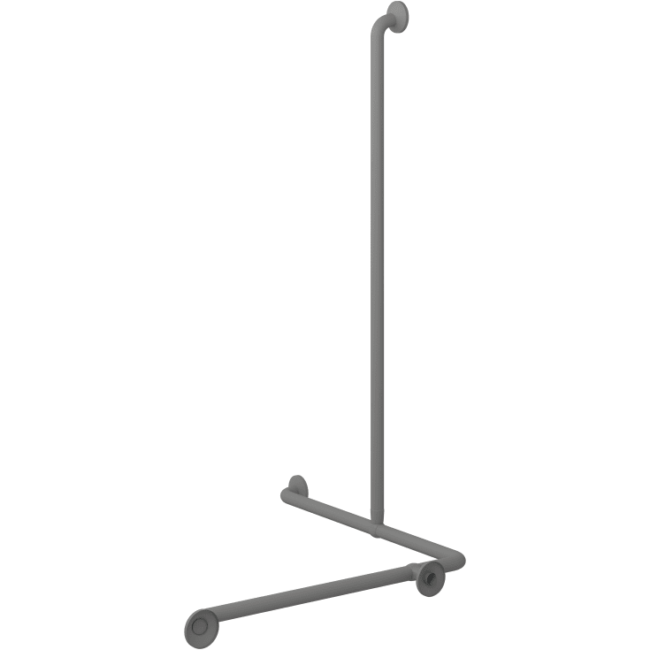 Pressalit Care Plus støttehåndtak, 76,2x125 cm, grå