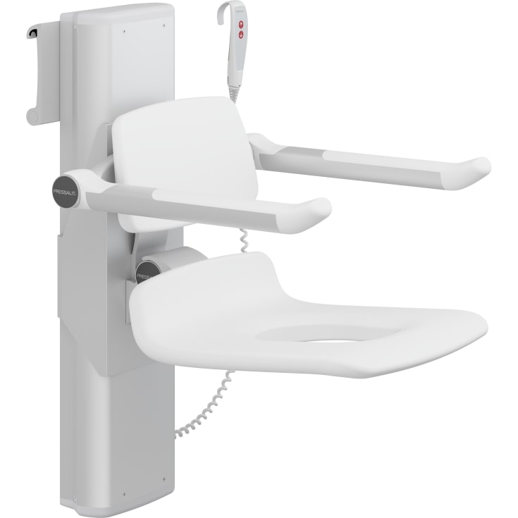 Pressalit Care Plus dusjsete 450, elektrisk, hvit