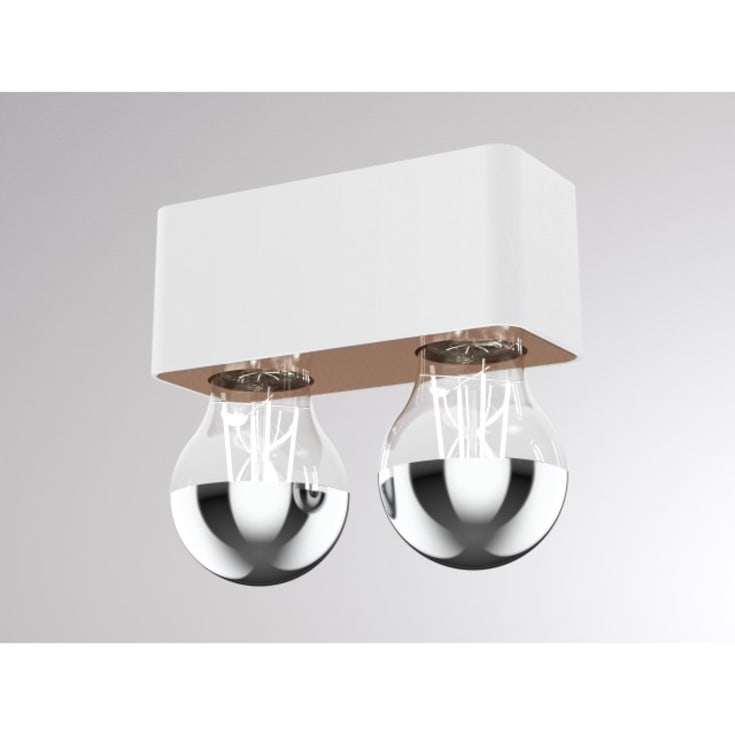 Tupaq SD Vegg/taklampe hvit/kobber E27 max 7W LED