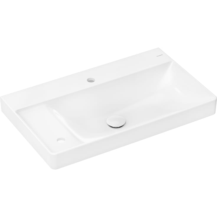 Hansgrohe Xelu Q håndvask, 80x48 cm, venstre, hvid