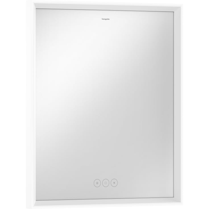 Hansgrohe Xarita E spegel med belysning, dimbar, touch, 60,6x70,6 cm, matt vit