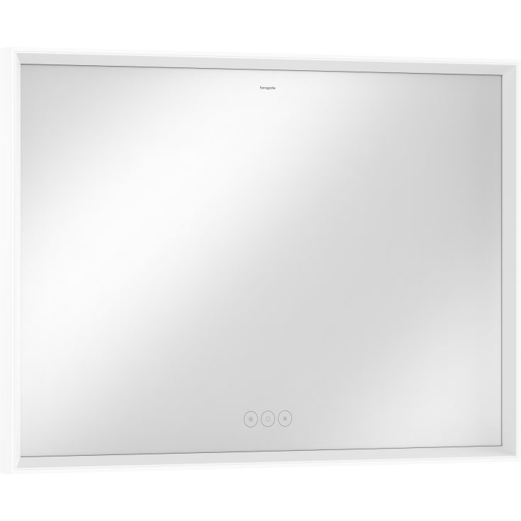 Hansgrohe Xarita E spegel med belysning, dimbar, touch, 100,6x70,6 cm, matt vit