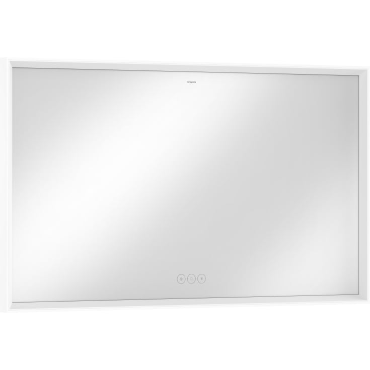 Hansgrohe Xarita E spegel med belysning, dimbar, touch, 120,6x70,6 cm, matt vit