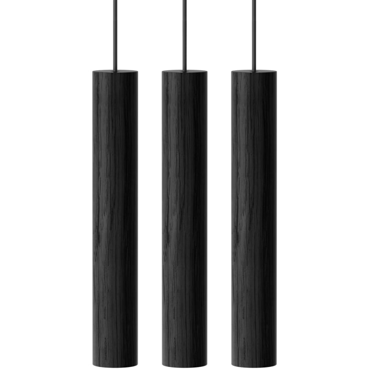 Umage Chimes klusterpendellampa, svart trä