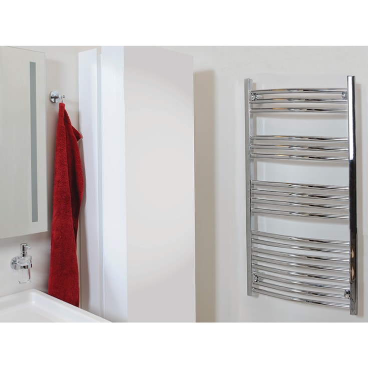 Kriss Athena Plan håndkletørker, kombi, 60x120 cm, hvit