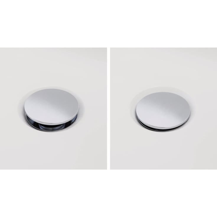 Duravit Quadroval af- & overløbssæt, 70 cm, krom