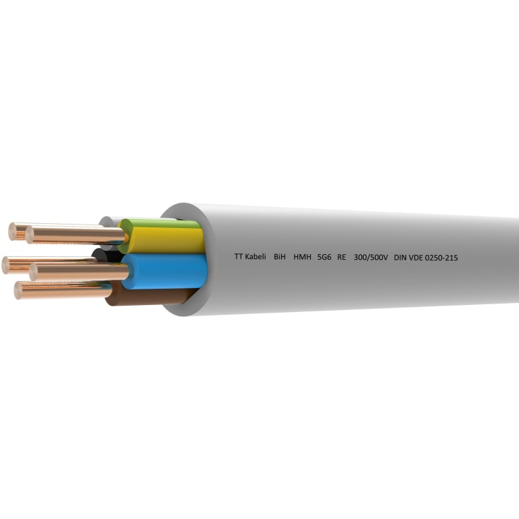 Installasjonskabel, 5G6 mm², metervis