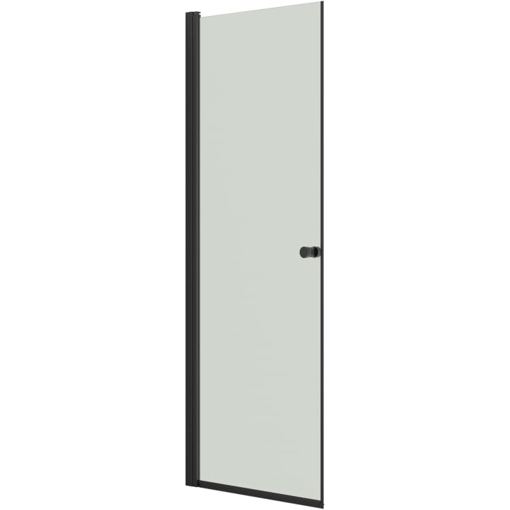 Dansani Match brusedør, model A, 77 cm, klart glas, sort profil