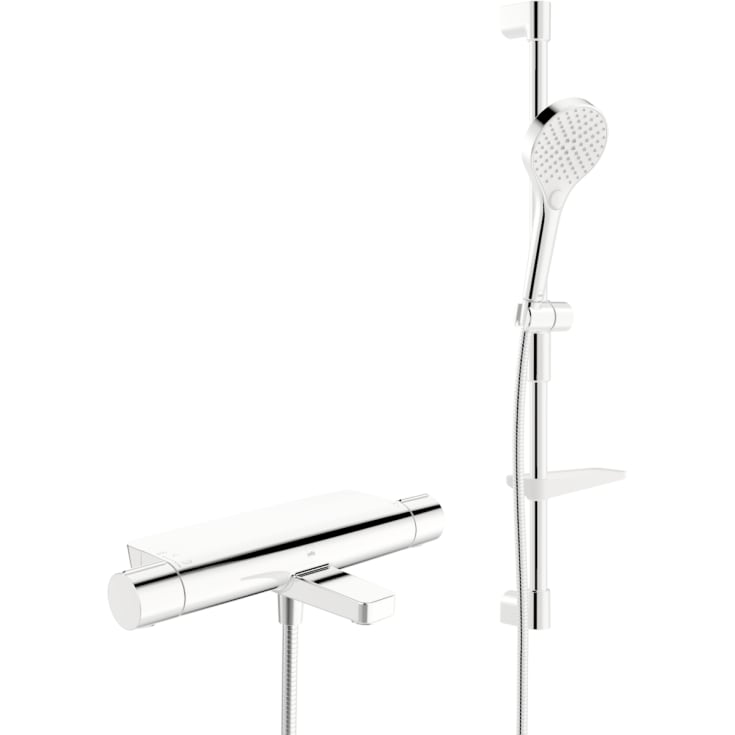 Oras Optima Style Eco badekarbatteri med dusjsett, krom