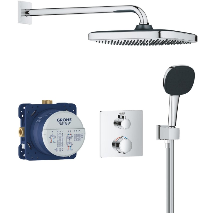 Grohe Precision Thermostat 250 brusesæt, vandbesparende,  krom