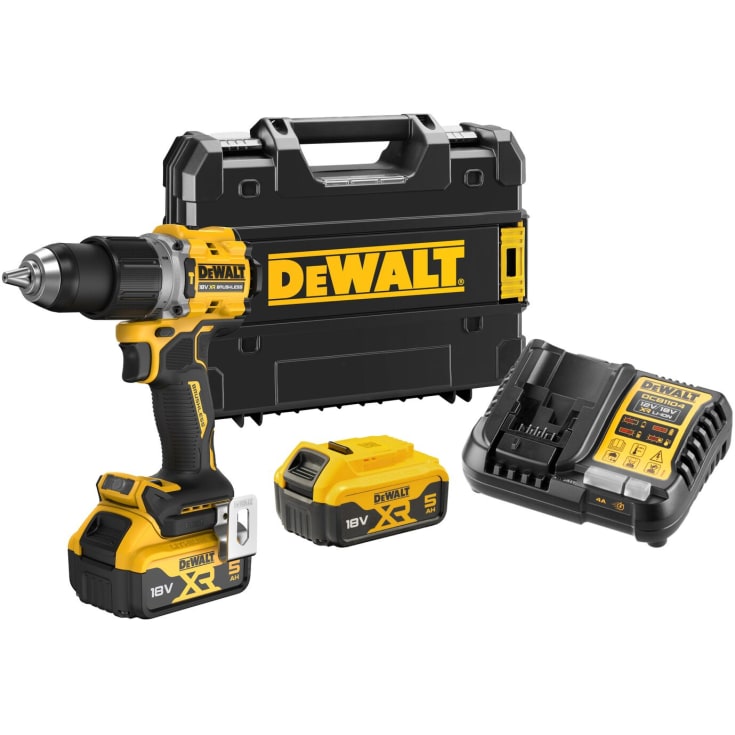 DEWALT 18V XR slagboremaskine DCD805P2T, 2 x 18V/5,0 Ah