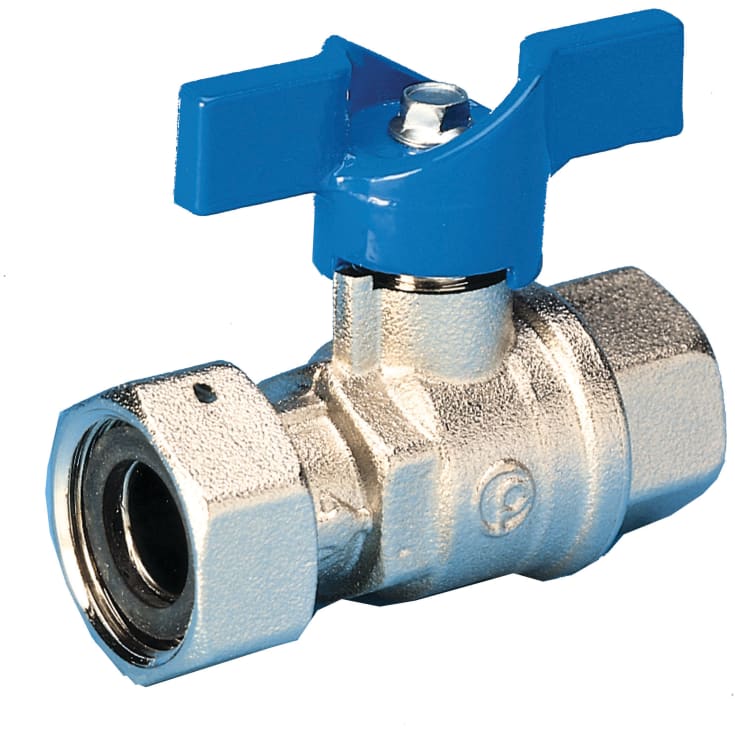 3/4&quot; x 1/2&quot; Kuleventilstuss/meterbeslag