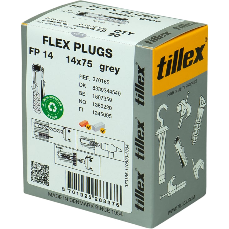 200 stk Tillex FP Flex rawlplug på Ø14x75 mm