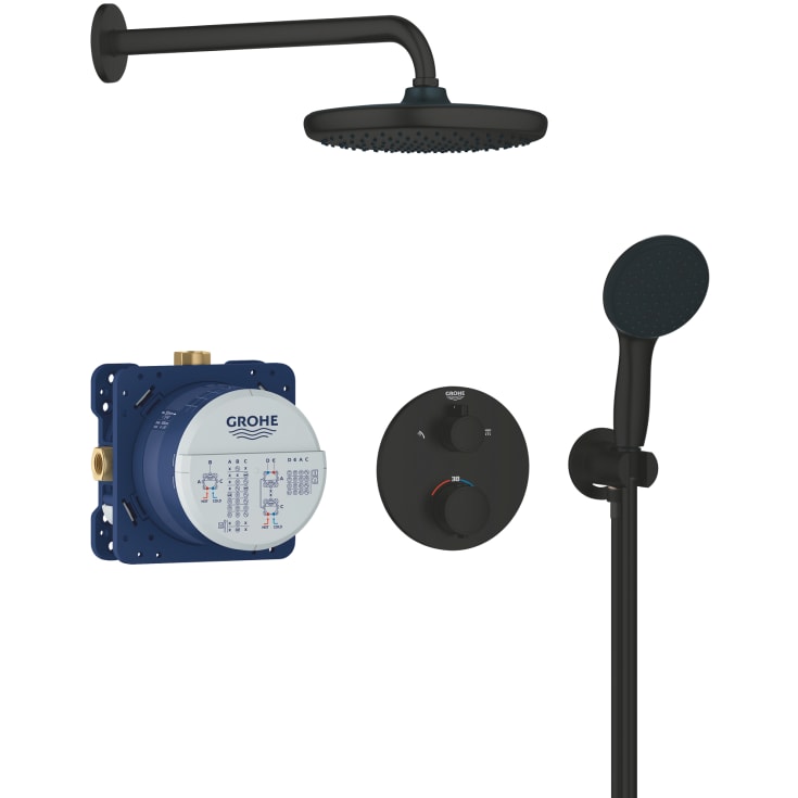 Grohe Precision dusjsett, vannbesparende, matt sort