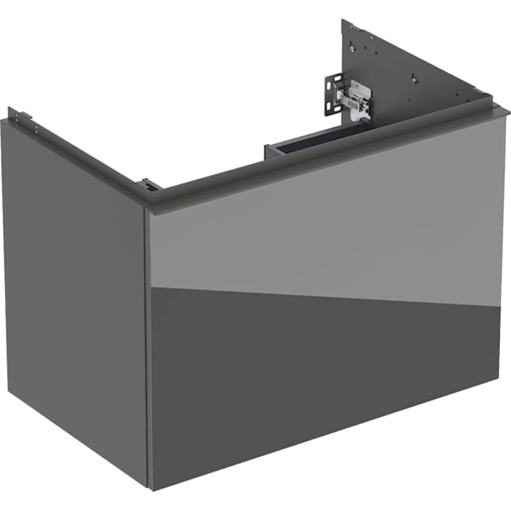 Geberit Acanto servantskap, 74x47,5 cm, grått glass