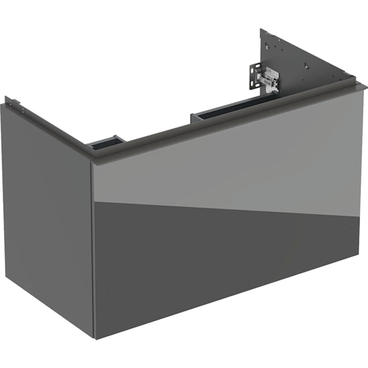 Geberit Acanto underskab, 88,8x47,5 cm, grå glas