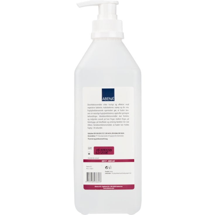 Abena handsprit, med pump, 600 ml