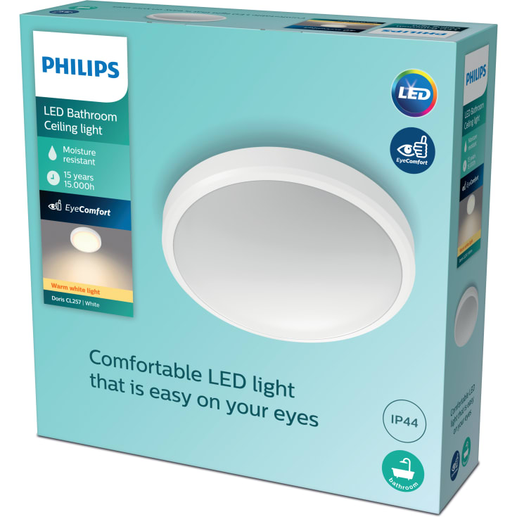 Philips myBathroom Doris plafond, hvid, Ø35 cm