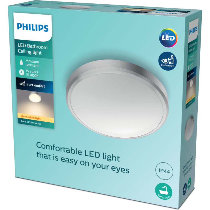 Philips myBathroom Doris plafond, mat krom, Ø35 cm