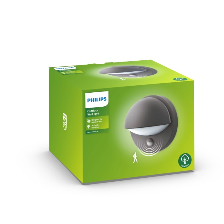 Philips myGarden June utelys vegg med sensor, antrasitt