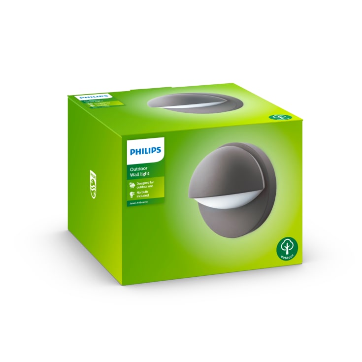 Philips myGarden June utelys vegg, antrasit