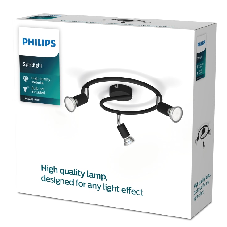 Philips myLiving Limbali spotlampe, sort