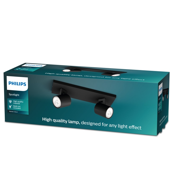 Philips myLiving Runner takspotlight, svart