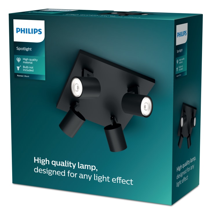 Philips myLiving Runner spotter i tak, svart