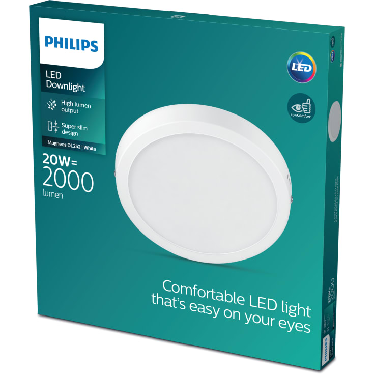 Philips myLiving Magneos plafond, 2700K, Ø28 cm, hvid