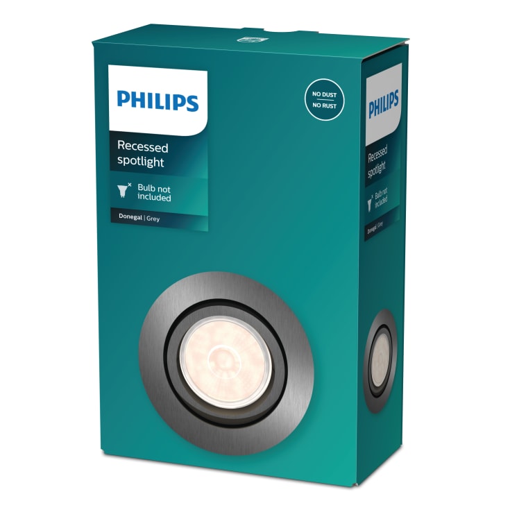 Philips myLiving Donegal downlight, grå, 1-pack