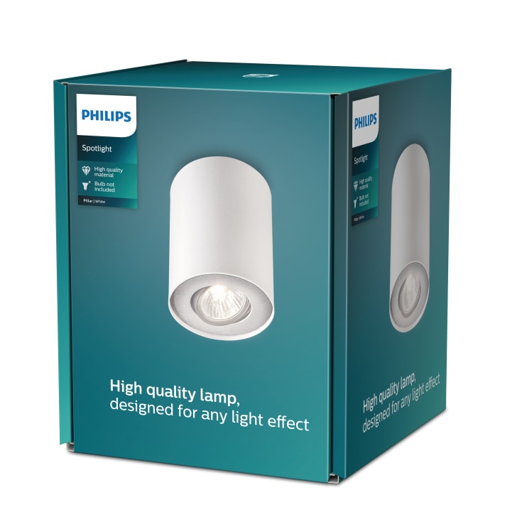 Philips myLiving Pillar påbygningsspot, hvid