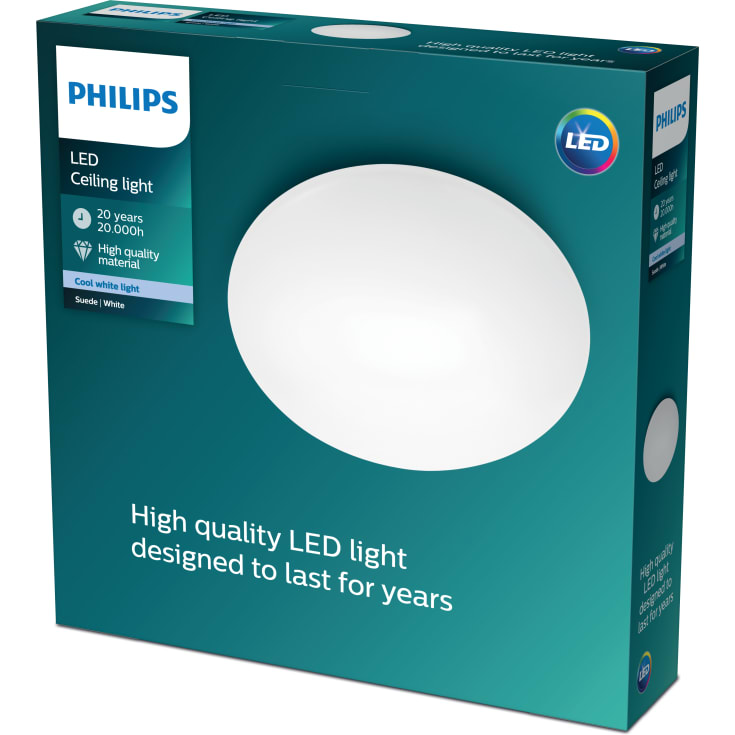 Philips myLiving Suede væg- og loftlampe, Ø46,5 cm