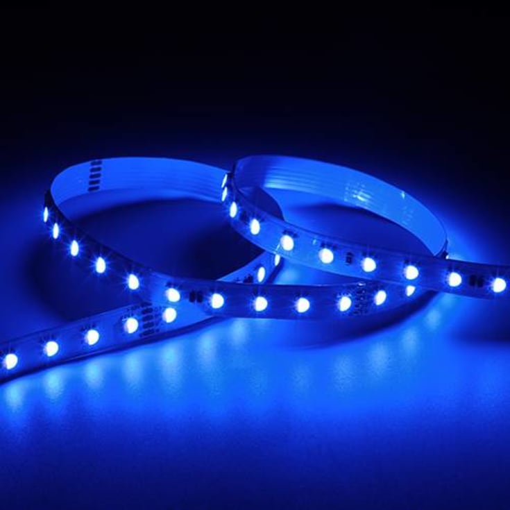 Ansell E-Cell LED strip, farvet + hvidt lys, 3000K, 360lm, 10 meter