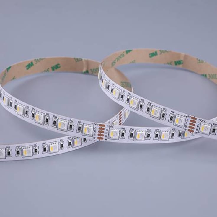Ansell E-Cell LED strip, farget + hvitt lys, 3000K, 360lm, 50 meter