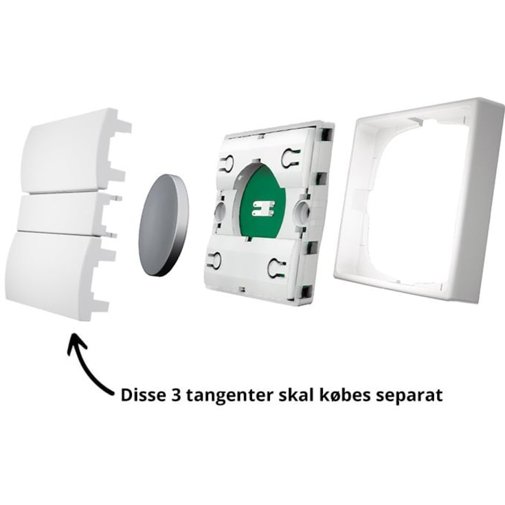 Lightbee ZigBee kontakt til FUGA - Udskiftelig tangenter