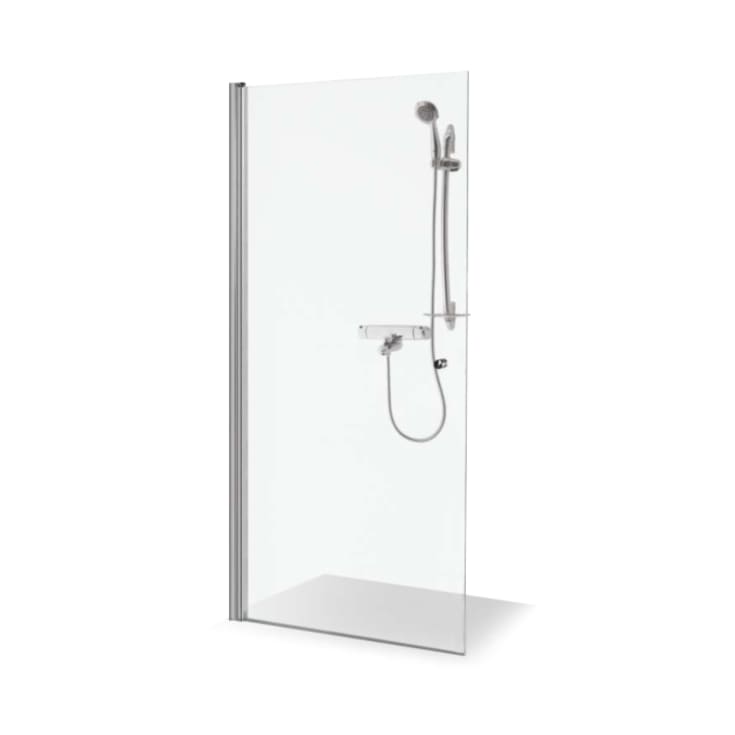 Brasta Viktorija brusedør, 80x200 cm, klart glas, krom profil
