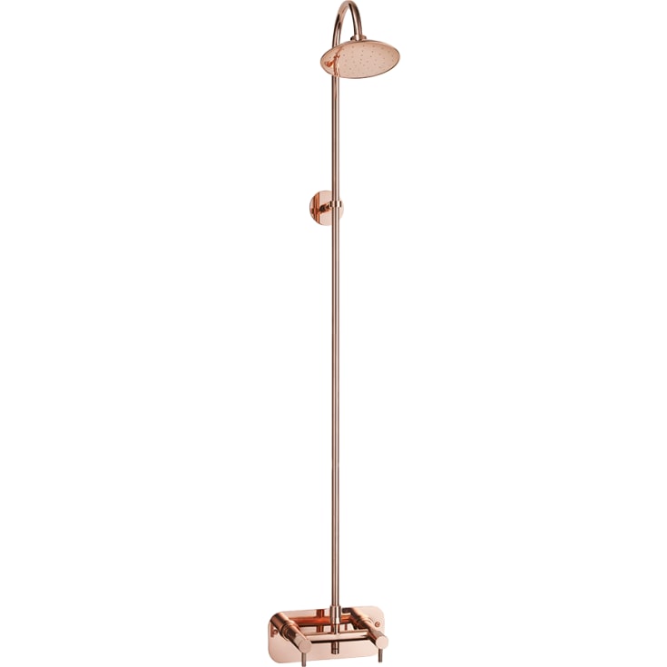 Frostline Eqi væghængt udendørsbruser, til 15-35 cm væg, kobber