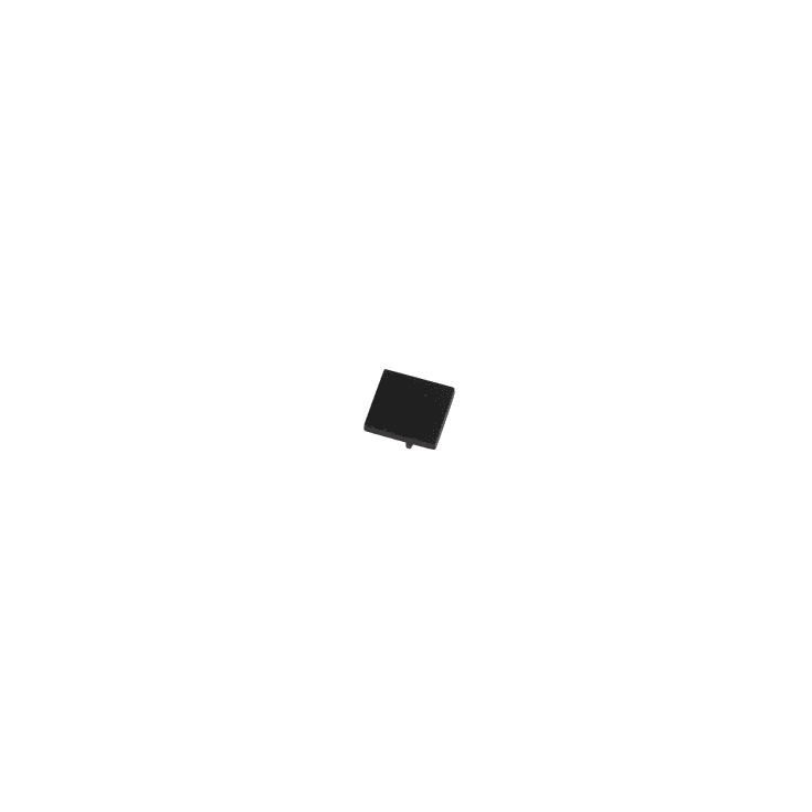 Endestykke uten hull for 10x10 Profil sort