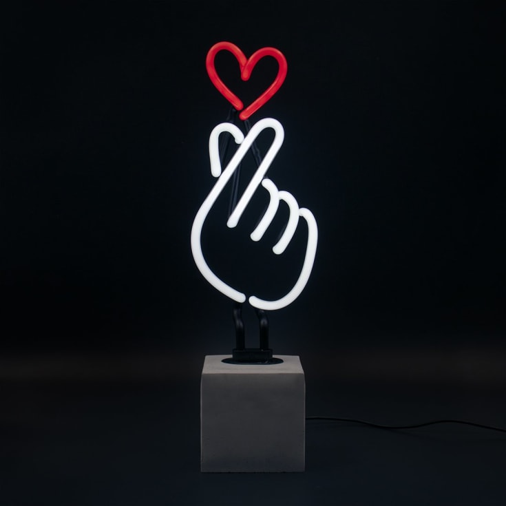 Locomocean Finger hjerte neonskilt
