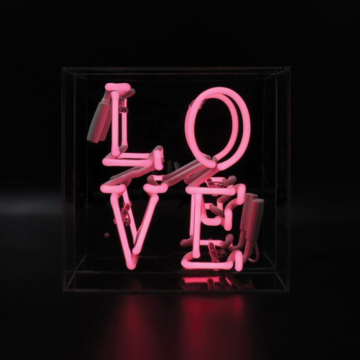 Locomocean Love neonskylt, rosa