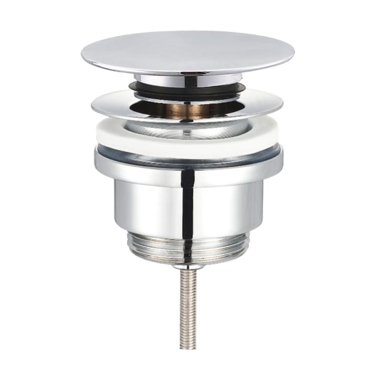 Secher AF 706-P bunnventil, push-open, krom