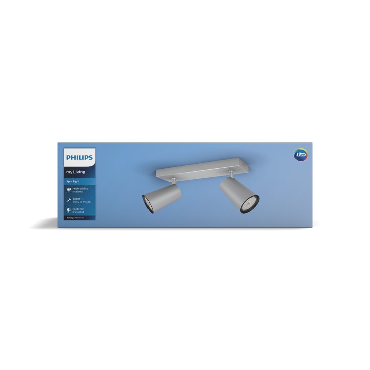 Philips myLiving Paisley takspotlight, aluminium