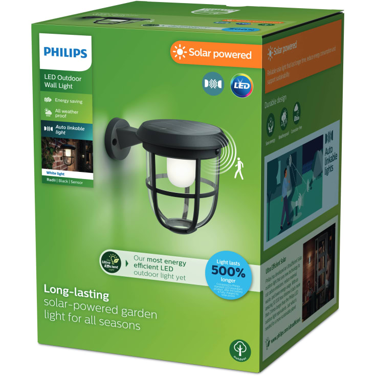 Philips myGarden Radii solcelle væglampe