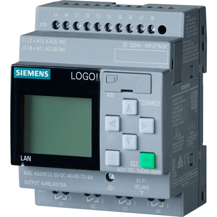 LOGO! 24CE Logikkmodul 8DI(4AI)/4DO med display
