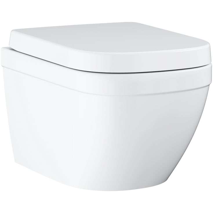 Grohe Euro Ceramic væghængt toilet, uden skyllekant, rengøringsvenlig ...